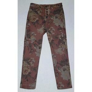 Pilcro Jeans High Rise Slim Size 29 Floral Pattern Multicolor